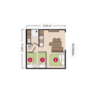 Plan piętra w obiekcie Camping la Corniche