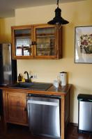 a kitchen with a sink and a counter at Apfelhof Biesenbrow in Biesenbrow