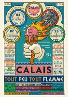 a poster for a ice cream festival with ice cream cones at Les Dunes 1 in Sangatte