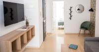 Televízia a/alebo spoločenská miestnosť v ubytovaní CALMA Apartments