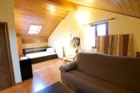 a living room with a couch at Duplex el Pla de la Tour in Latour-de-Carol