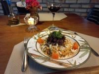 マラカジャウにあるHotel Enseada Maracajaúのお米皿