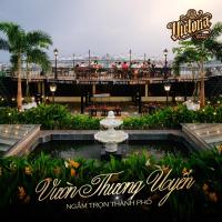 a fountain in the middle of the disney magic kingdom resort at Happiest Homestay 1 - Manor Crown Hue in Hue