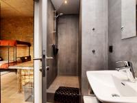 a bathroom with a sink and a shower at Fancy Holiday Home in Sainte C cile with Pool House Indoor Pool in Sainte-Cécile
