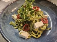 a plate of food with pasta and vegetables on it at Greenfield Lodge Hotel Bar & Bistro in Headford