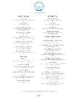 a menu for a restaurant with a bunch of drinks at El Coronado Resort in Wildwood Crest