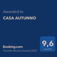 Certifikát, ocenenie alebo iný dokument vystavený v ubytovaní CASA AUTUNNO