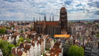 Widok na miasto Gdańsk z tego apartamentu