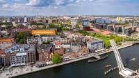 Widok na miasto Gdańsk z tego apartamentu