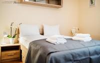 Posteľ alebo postele v izbe v ubytovaní Wonder Home - Apartamenty w malowniczej okolicy, z balkonami i widokiem na góry