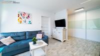 Televízia a/alebo spoločenská miestnosť v ubytovaní Wonder Home - Apartamenty w malowniczej okolicy, z balkonami i widokiem na góry