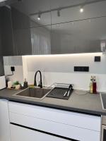 Kuchyň nebo kuchyňský kout v ubytování Premium Suites