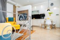 Televízia a/alebo spoločenská miestnosť v ubytovaní Premium apartment ALBA ROSA