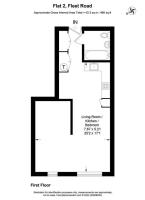Půdorys ubytování Cloud at Fleet Heights Apartment Two