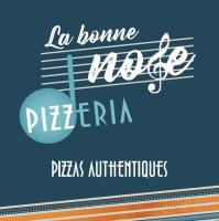 a sign that reads la bone neptuna pizza at La Bonne Note in Chinon