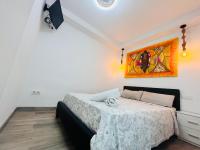 Postel nebo postele na pokoji v ubytování Calpe apartamento con vistas al mar impresionantes a 5 min de la playa aire wifi parking comunitario