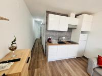 Kuchyň nebo kuchyňský kout v ubytování Calpe apartamento con vistas al mar impresionantes a 5 min de la playa aire wifi parking comunitario