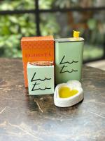 a table with a can of breakfast food and a donut at Villa Francesca Relais in Gradara