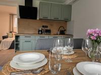 Kuchyň nebo kuchyňský kout v ubytování Apartmán Hamerka