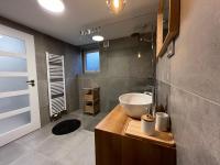 Koupelna v ubytování Apartmán Hamerka
