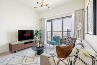 TV a/nebo společenská místnost v ubytování GuestReady - Lux design with top skyline view