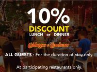 The Residences at C&C في بانكوك: لافتة تشير إلى خصم على الغداء أو العشاء في مطعم