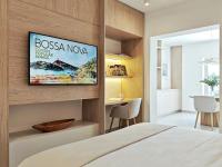 Televízia a/alebo spoločenská miestnosť v ubytovaní Apartments Melani Hvar