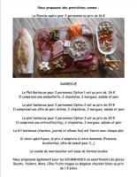 a page of a recipe for a meal with meat and vegetables at Gîte L&#39;écurie avec spa privatif in Valognes
