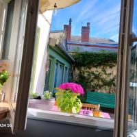 Balkon lub taras w obiekcie Maison Violette en Berry