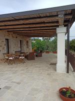 A patio or other outdoor area at Trulli don Pietro