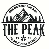 um logotipo para o retiro de pinheiros relíquias da montanha Peak Mountain em Tahquitz Pines Retreat em Idyllwild
