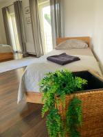 Postel nebo postele na pokoji v ubytování Komandorska Apartments