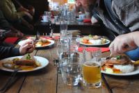 Jídlo v prázdninového domu nebo okolí