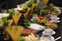 a buffet with many different types of food on a table at Lala Grand Hotel in Erzurum