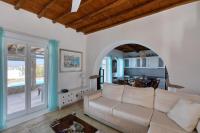 A seating area at Villa Zanetti Mykonos