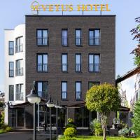 una representación del exterior de un hotel en Vetus Hotel, en Pristina