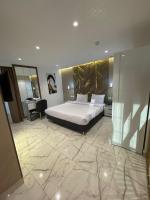 El Mesaadya Hotel فندق المساعديةにあるベッド