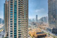 Nespecifikovaný výhled na destinaci Dubaj nebo výhled na město při pohledu z apartmánu