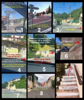 eine Collage aus Bildern verschiedener Straßenschilder in der Unterkunft Les Grimaldines - Maison d&#39;Hôtes in Cagnes-sur-Mer