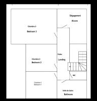 Plan piętra w obiekcie Mer, belle vue, emplacement parfait, fonctionnel