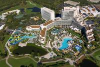 an aerial view of a resort with a pool at Orlando World Center Marriott in Orlando