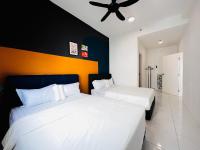 The Sun 1 or 3BR Bayan Lepas 4 to 10 pax WLにあるベッド