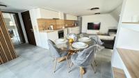 Kuchyň nebo kuchyňský kout v ubytování Sky apartment