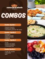 a menu for a restaurant with a bunch of food at Hotel turístico de la abuela in Bogotá