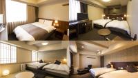 熊本市にある天然温泉ドーミーイン熊本のベッドが2つあるホテルの部屋の写真2枚