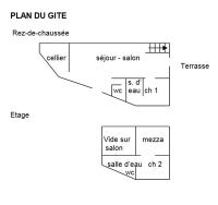 Plan piętra w obiekcie Le petit ru