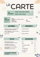 uno screenshot del menu del ristorante alla carta di Chalet Miro a Saint-Germain-dʼAunay