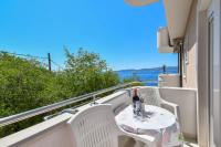 Půdorys ubytování Apartment in Pisak with sea view, balcony, air conditioning, Wi-Fi (4871-2)
