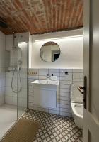 Koupelna v ubytování Apartmány Hodňov 17