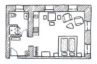 Půdorys ubytování Apartmány Hodňov 17